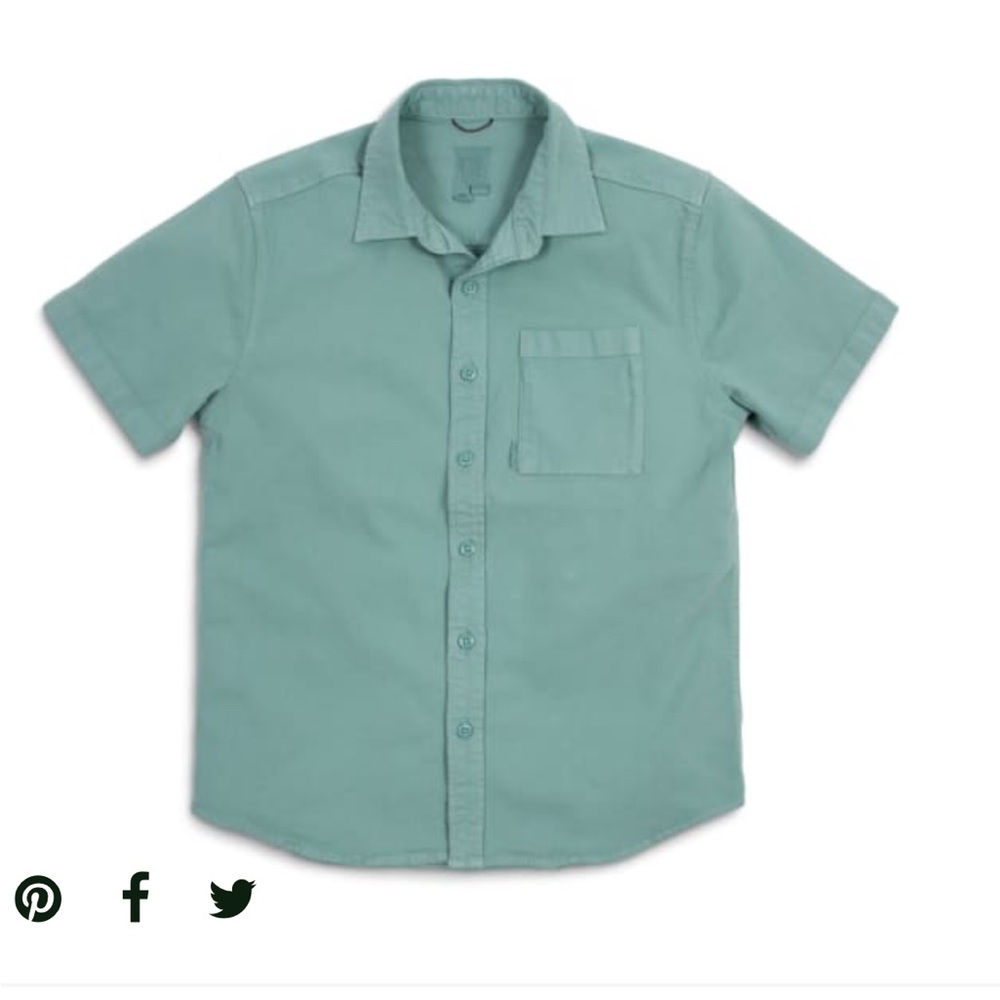 Topo Designs Seafoam Short-Sleeve Button-Down Shirt
